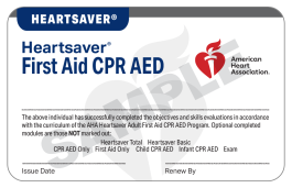 2025 Heartsaver® First Aid CPR AED Card (24-pack)