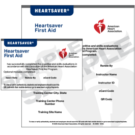 2025 Heartsaver® First Aid eCard