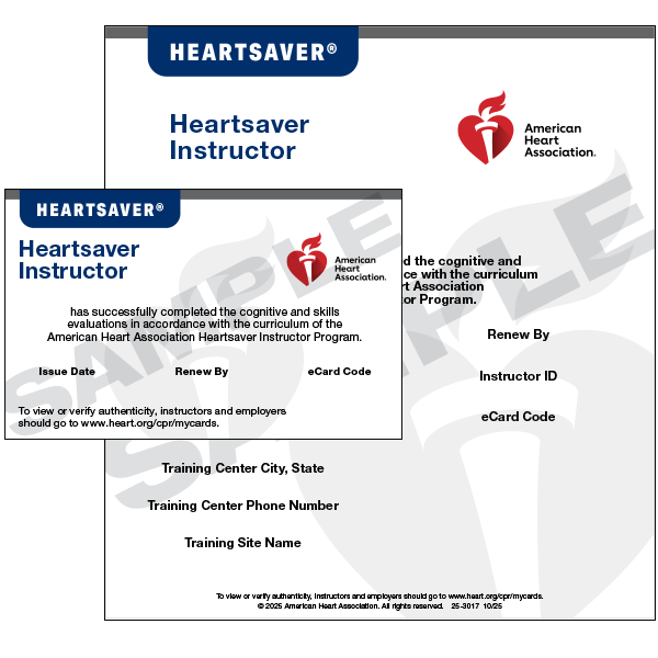 heartandartsページ 2025 Heartsaver® Instructor eCard